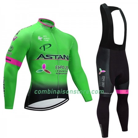 Combinaison Cycliste M/L + Collant à Bretelles 2017 Astana Pro Team Femme N002